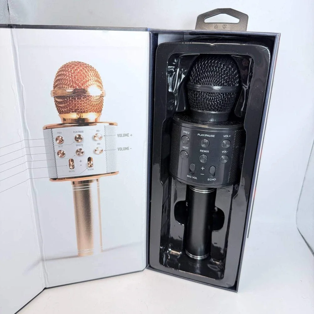 iJoy Open Mic Bluetooth Karaoke Microphone Wireless Speaker Black IJGT1046-3H1
